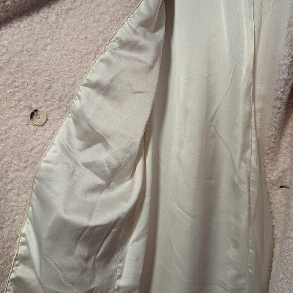 Size M Joe Fresh x Jillian Harris Pink Long Teddy Peacoat - Picture 6 of 7